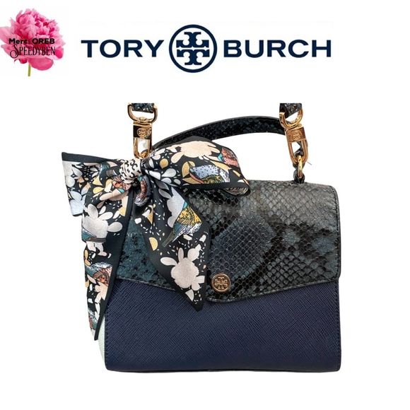 Tory Burch Robinson Mixed Media Crossbody Bag - Picture 12 of 13